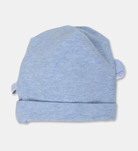 My First Collection Embroidered Bear Baby Hat, Blue, Packshot View