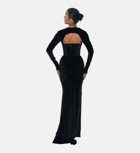 Velvet Off-shoulder Maxi Gown