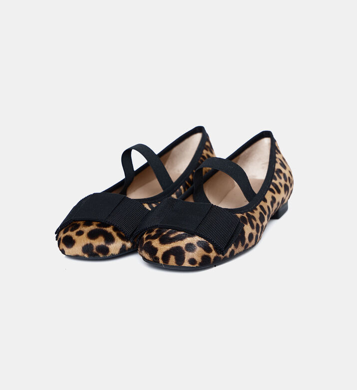 Leopard-print Round Toe Flats