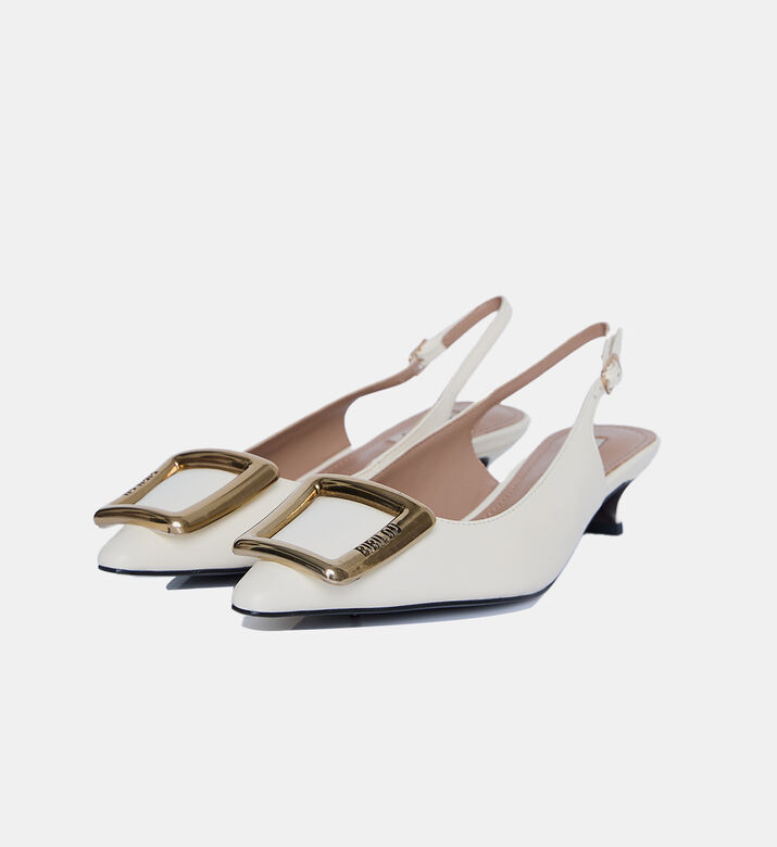 Low Heel Slingback Pumps