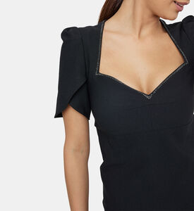 فستان روكسيل مزين بالكريستال