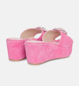 حذاء مفتوح من الأمام والخلف شامواه