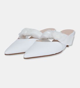 Atana Tonal Pleated Bow Side Tie Mules, Packshot View