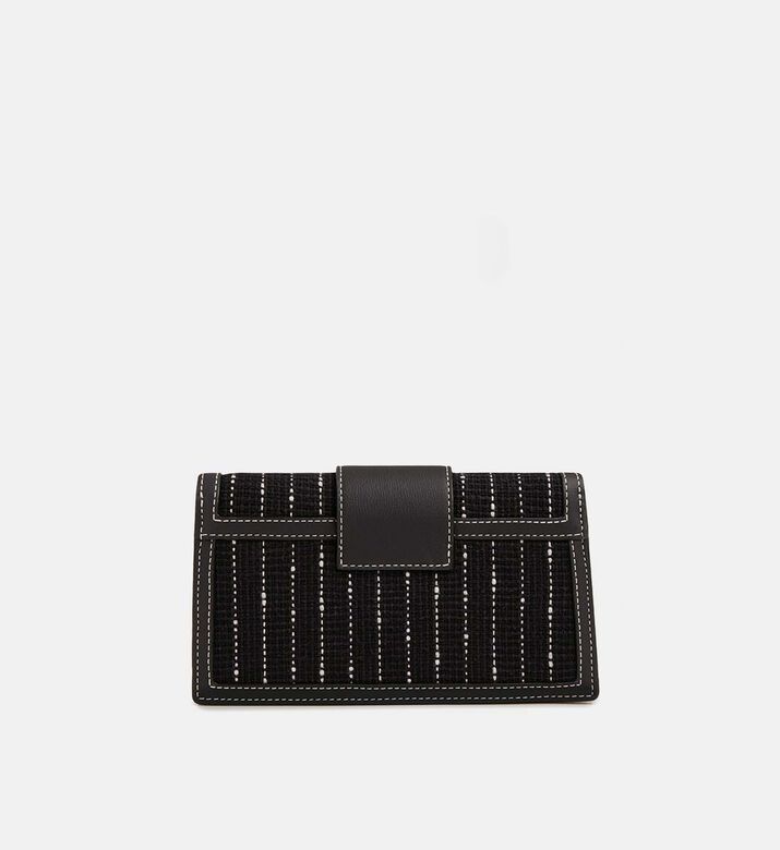 Tweed Crescent Chain Strap Bag