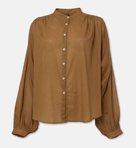 Mes Demoiselles Celeste Button-up Blouse, Caramel, Xs, Packshot View