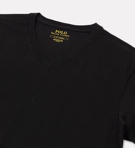 Ralph Lauren Cotton Regular-fit V-neck T-shirt, Black, S, D, Packshot View