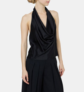 بلوزة أيانا قصيرة بياقة ملتفة حول الرقبة