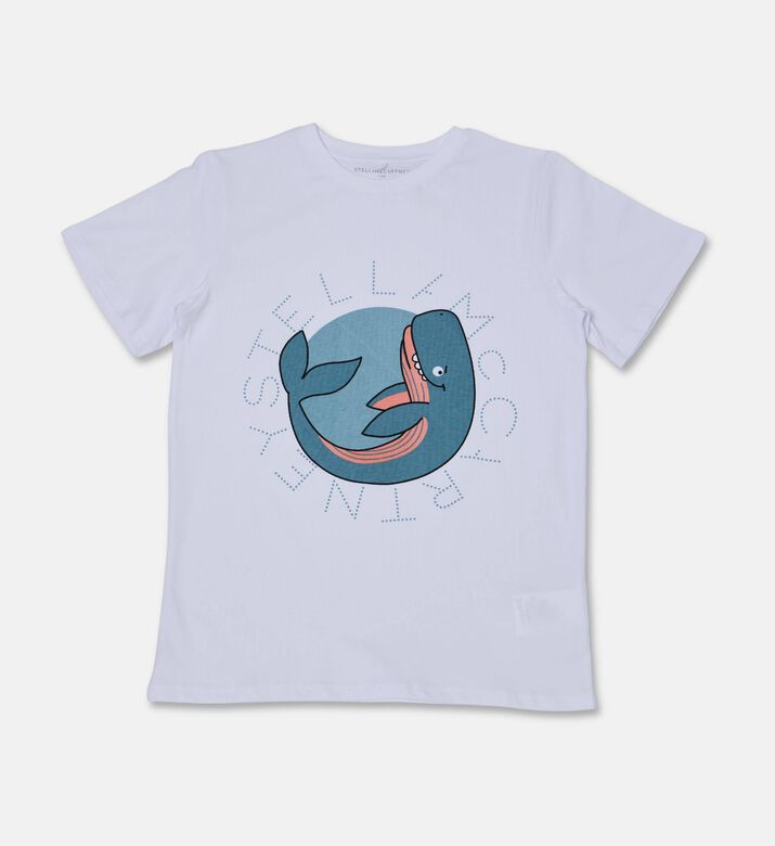 Stella McCartney Logo Circle Whale Graphic T-shirt, Packshot View
