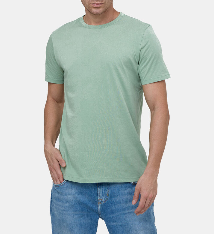 تيشيرت قطن بأكمام قصيرة