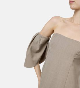 بلوزة بومبيدو مكشوفة الكتفين