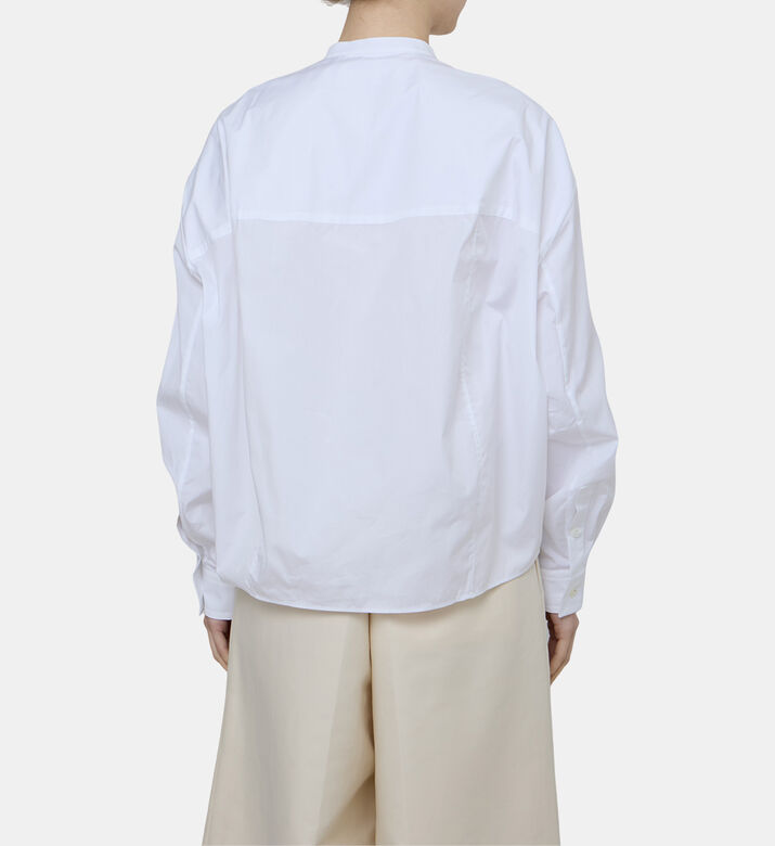 Stand Collar Long-sleeve Shirt