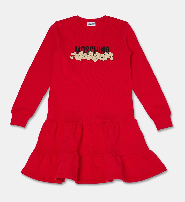 Moschino Kids Flounce-hem Logo Sweatshirt Dress, Packshot View
