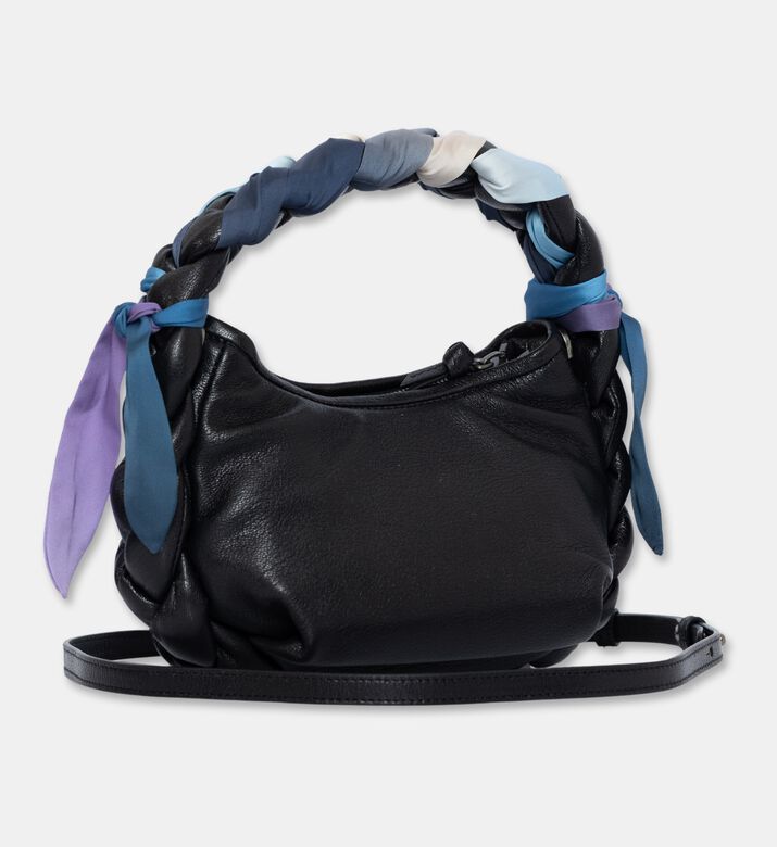 Hereu Intertwined Foulard-detail Top-handle Bag, Black, Packshot View