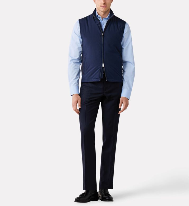 Hackett London Gilet Windsor, Navy, L, Model View