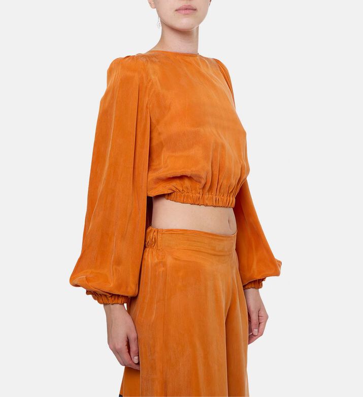 Niluu V-neck Cropped Wrap Top, Packshot View