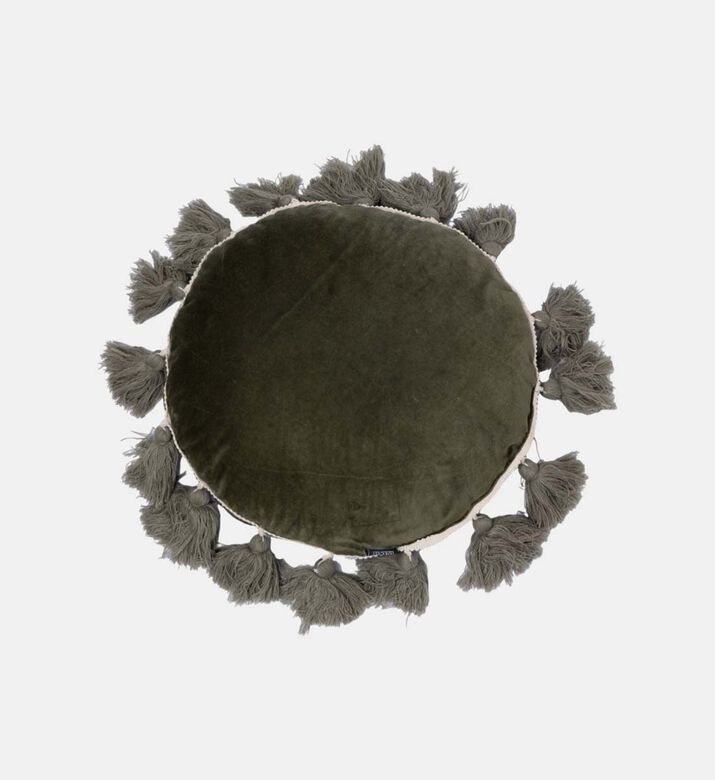 وسادة قطنية مستديرة بشراشيب من هومي