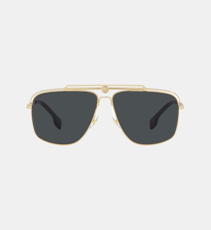 Metal Pilot Dark Lenses Sunglasses 61