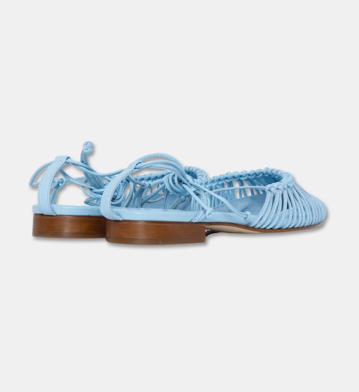 Hereu Round-toe Knotted Sandals, Blue, Eu-38, Packshot View