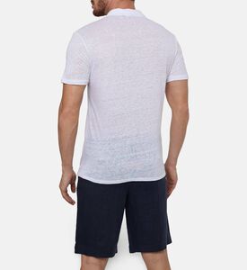 Galeries Lafayette Open Collar Polo Shirt, White, Xl, Model View