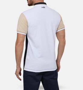 Hackett London Two-tone Logo-print Short-sleeve Polo, White, Xl, Model View