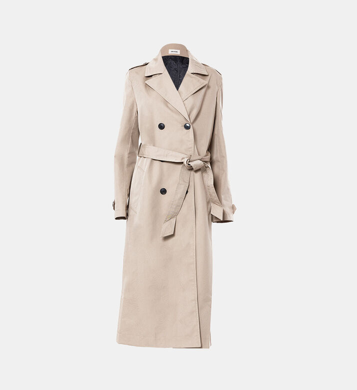 معطف ترينش ماندي قطن