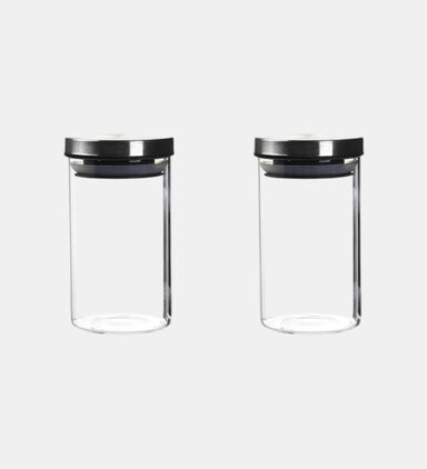 Metal Lid Borosilicate Jar Set