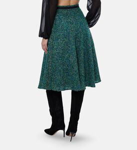 Blue For Burgundy Multicolor Woven A-line Midi Skirt, Model View