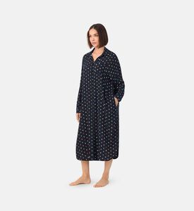 DKNY Geo-print Long-sleeve Sleepshirt, Model View