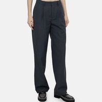 Straight-cut Slip Pockets Pants