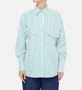 Patch-pocket Striped Cotton Shirt