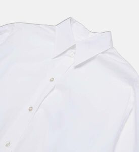 قميص قطن بطيات مطرزة بأرقام