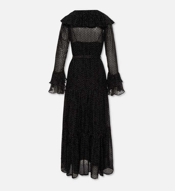 Carter and White Karina Burnout Polka Dot Maxi Dress, Packshot View