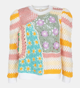 Patchwork Maille Crochet Cardigan