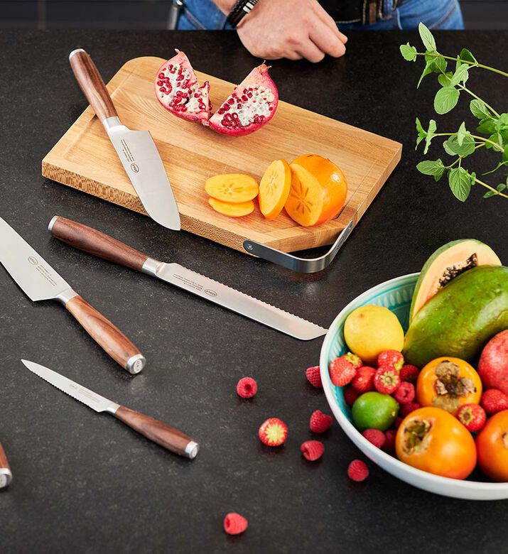 Roesle Chopping Board Elm Wood, Silver, 36cm, Packshot View