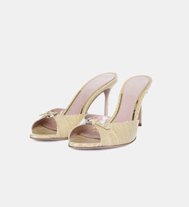 Curved Open-toe Heeled Mules