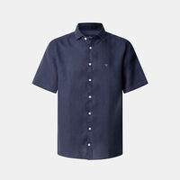 Embroidered Logo Linen Shirt
