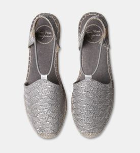 Toni Pons Elastic Slingback Woven Espadrilles, Silver, Eu-37, Packshot View