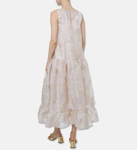 Anouki Metallic Damask Pattern Maxi Dress, Model View