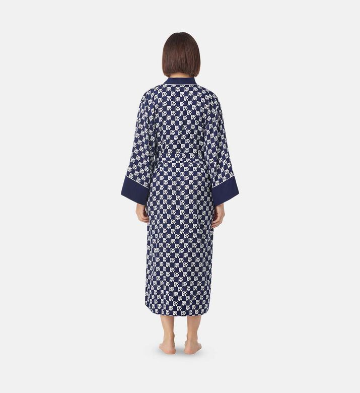 Inked Logo-print Belted Robe