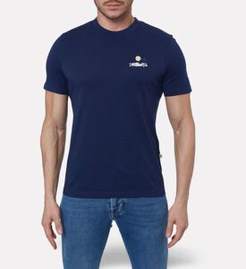 Jacob Cohen Embroidered Crewneck T-shirt, Dark-blue, S, Model View