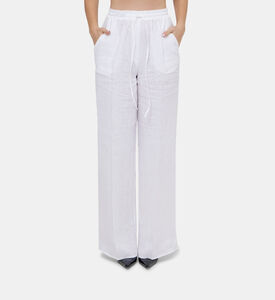 بنطال بخصر مطاطي واسع الساقين