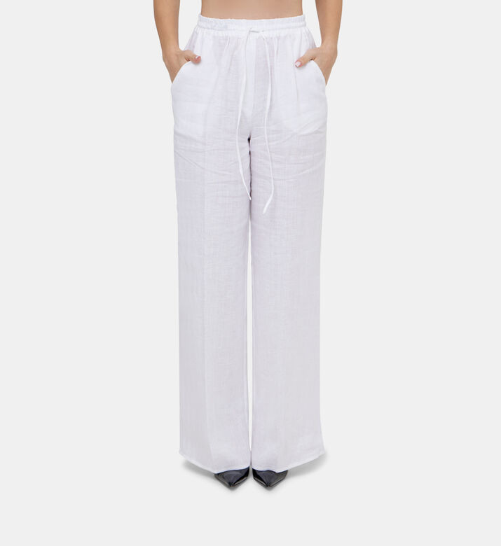 Elasticated Waist Wide Legs Trousers