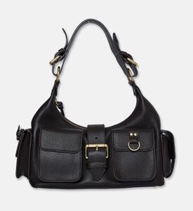The Kooples Amelia Leather Gold-toned Hardware Hobo Bag, Packshot View