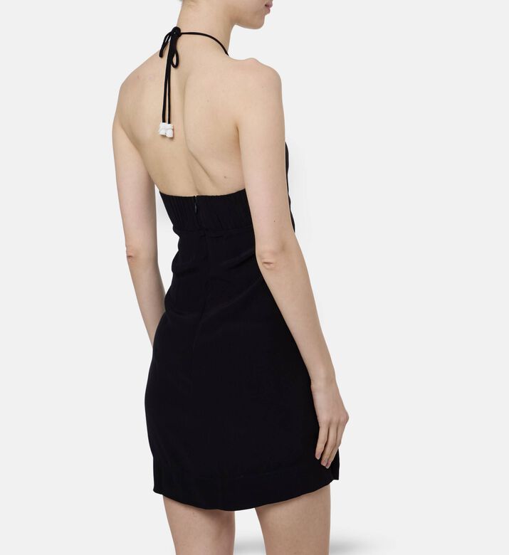 Farm Rio Flower Appliqu&eacute; Sleeveless Mini Dress, Model View