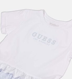 فستان واسع بزخارف أزهار على كامله