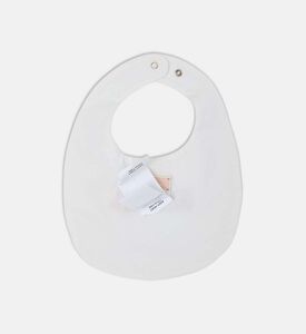 مريلة بإغلاق كبس مطرز بشعار