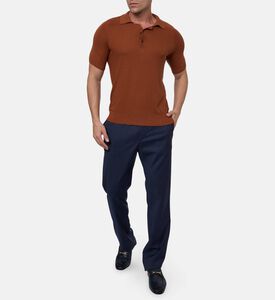 Pal Zileri Knit Spread-collar Polo, Model View