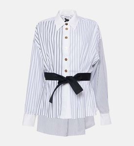 Edward Achour Paris Striped Button-front Blouse, Packshot View