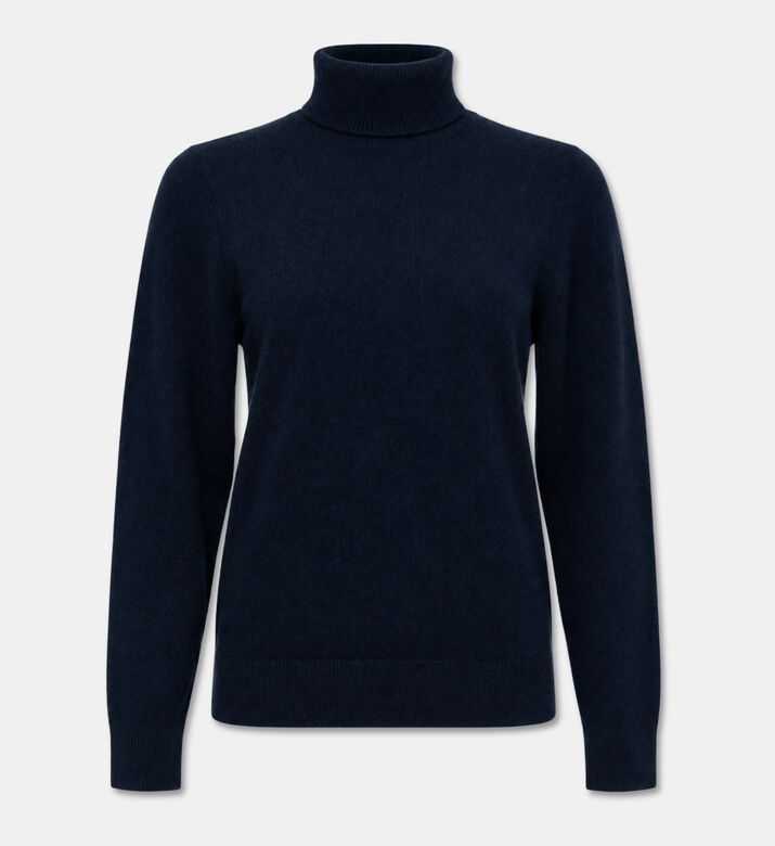 Galeries Lafayette Knit High-neck Long-sleeve Sweater, Dark-blue, Xl, Packshot View