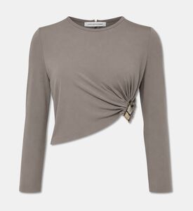 Christopher Esber Long-sleeve Twist Crop Top, Packshot View